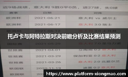 托卢卡与阿特拉斯对决前瞻分析及比赛结果预测